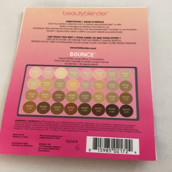 ⚡️FINAL PRICE⚡️ Beauty Blender Bounce Foundation Sample Card - Picture 5 of 5